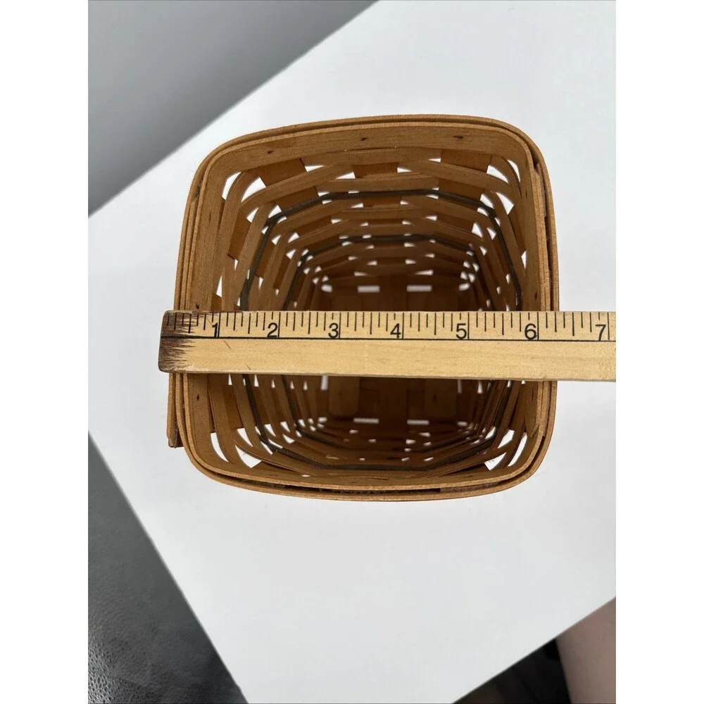1996 Longaberger Medium Spoon Kitchen Basket Red Weave VTG Farmhouse Country